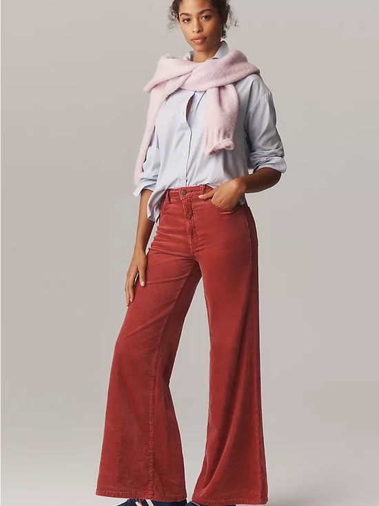Anthropologie Denim - The Robbie Corduroy High-Rise Flare Jeans by Pilcro-Anthropologie